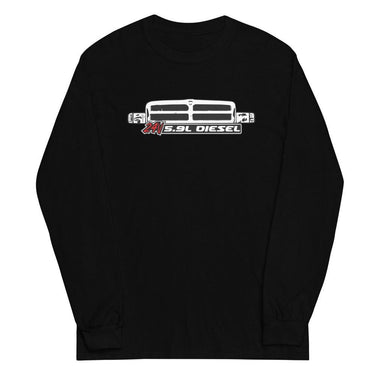 24v 5.9 Diesel Long Sleeve Shirt With 2nd Gen Truck Grille in black